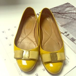 Salvatore Ferragamo varina ballet flats in yellow